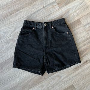 Zara black jean shorts